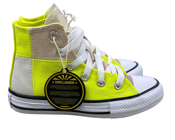 Converse Youth Boy's Yellow Chuck Taylor Uv Light Hi Top Sz 11C - NWT