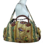 Floral Embroidered Duffle Bag Vintage Green Pastel Boho Large Travel Handbag