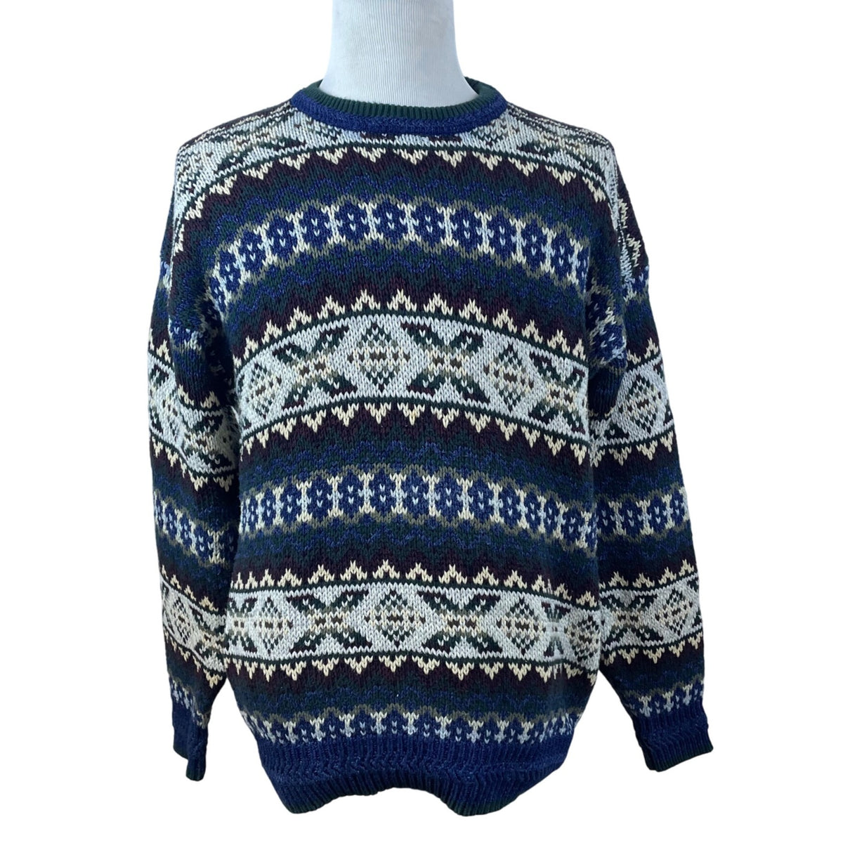 Gant Men’s Sweatshirt Multicolor Fair Isle Knit Sweater Sz XL