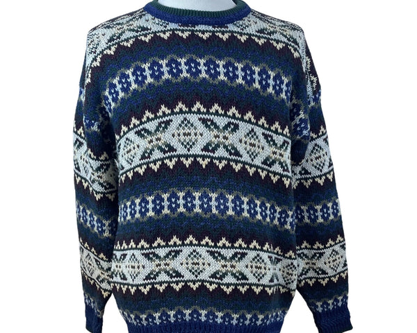 Gant Men’s Sweatshirt Multicolor Fair Isle Knit Sweater Sz XL