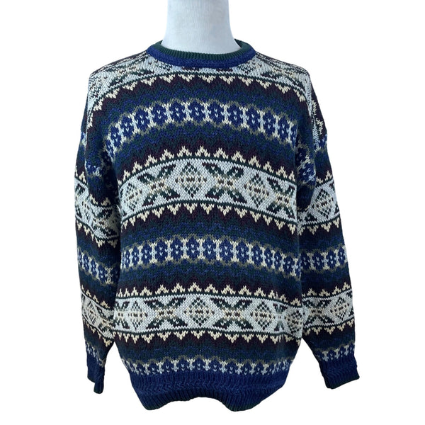 Gant Men’s Sweatshirt Multicolor Fair Isle Knit Sweater Sz XL
