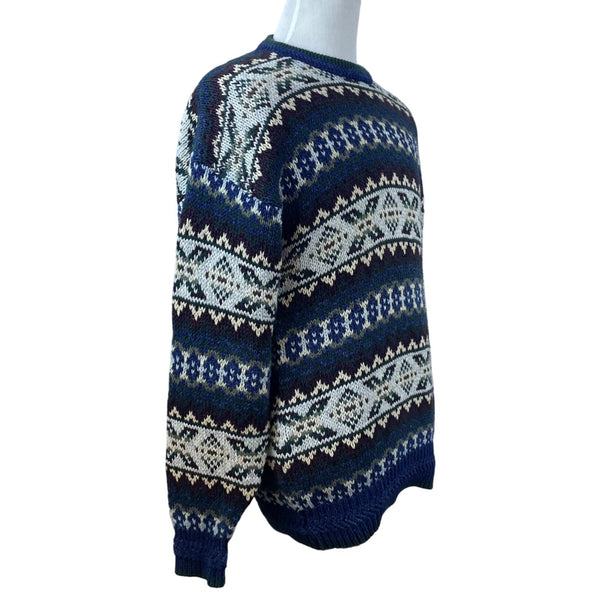 Gant Men’s Sweatshirt Multicolor Fair Isle Knit Sweater Sz XL