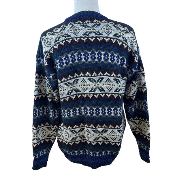 Gant Men’s Sweatshirt Multicolor Fair Isle Knit Sweater Sz XL