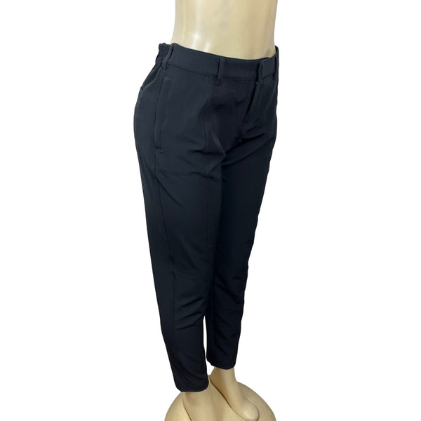 32 Cool Womens Black Stretch Ankle Pants Comfortable Fit 6- New