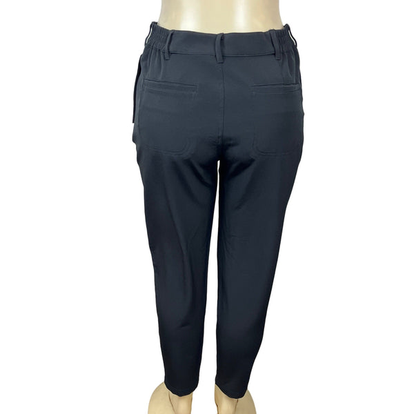 32 Cool Womens Black Stretch Ankle Pants Comfortable Fit 6- New