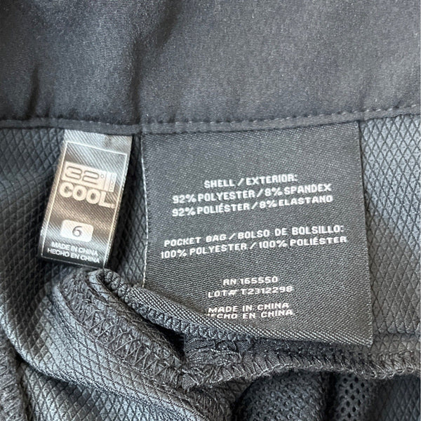 32 Cool Womens Black Stretch Ankle Pants Comfortable Fit 6- New