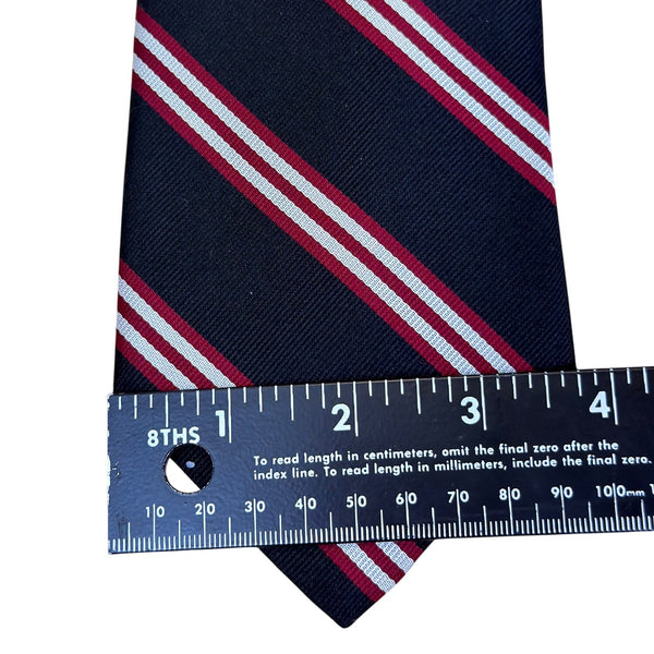 Vintage Brooks Brothers Navy Red Stripe Polyester Tie Stain Resistant
