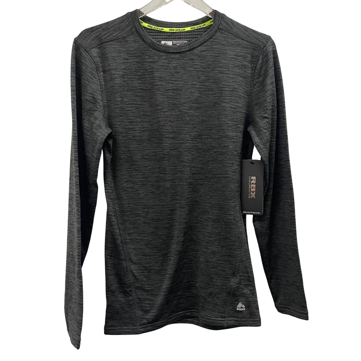 RBX Mens Gray Polyester Long-Sleeve Performance Shirt Size Small NWT