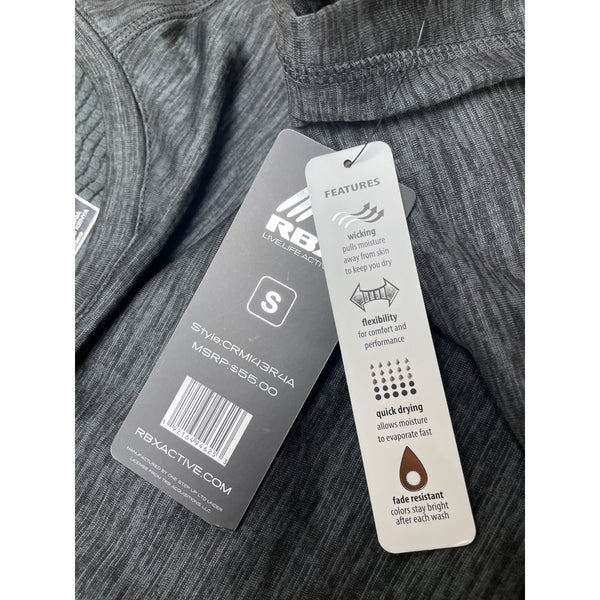 RBX Mens Gray Polyester Long-Sleeve Performance Shirt Size Small NWT
