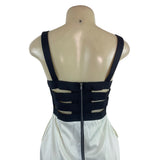 Walter Black & White Sleeveless Mini Dress With Sweetheart Neckline Sz S
