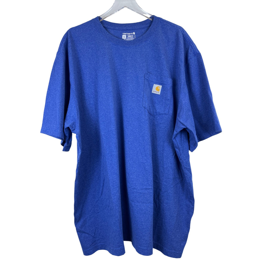 Carhartt Mens Blue Cotton Loose Fit Pocket T-Shirt Size 3XL