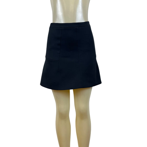 J.Crew Womens Black Skirt Polyester Blend Mini Flared Size 00