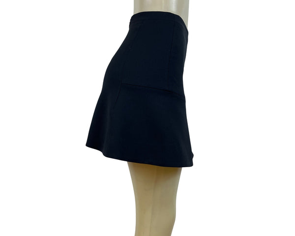 J.Crew Womens Black Skirt Polyester Blend Mini Flared Size 00