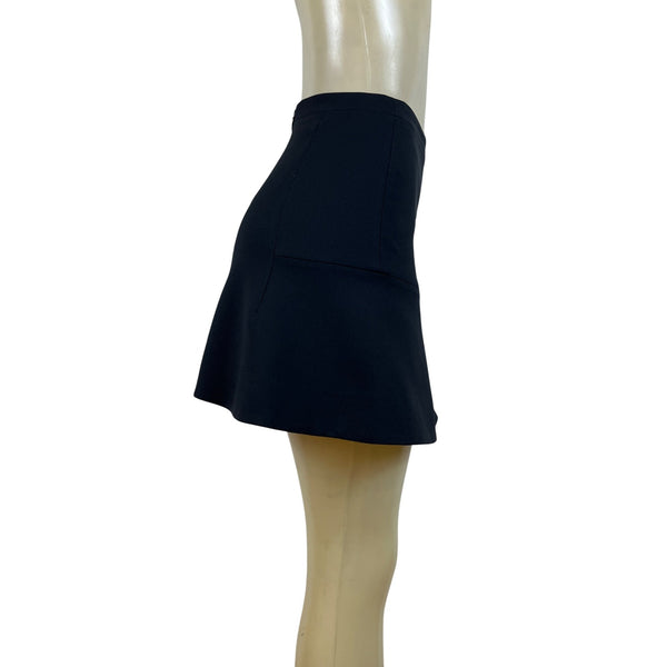 J.Crew Womens Black Skirt Polyester Blend Mini Flared Size 00