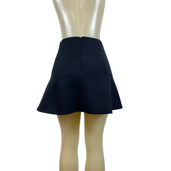 J.Crew Womens Black Skirt Polyester Blend Mini Flared Size 00