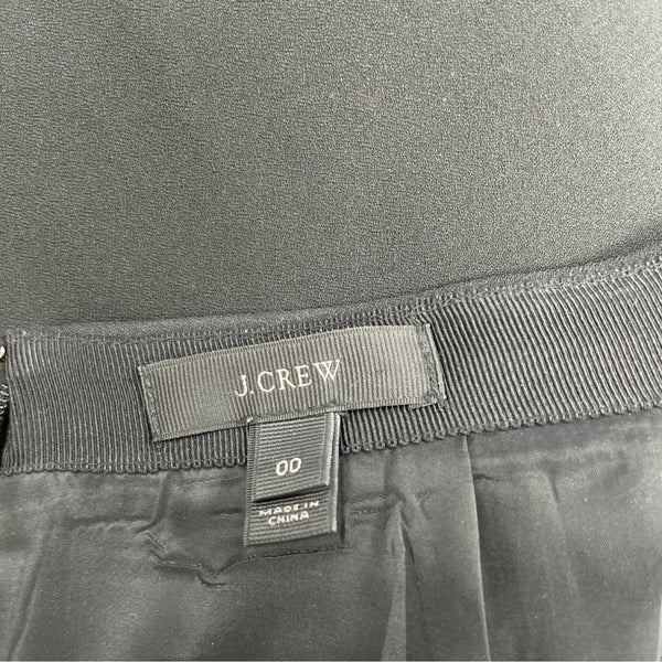 J.Crew Womens Black Skirt Polyester Blend Mini Flared Size 00