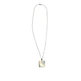 Handmade Womens Silver Enamel Artistic Pendant Necklace With House & Tree Design