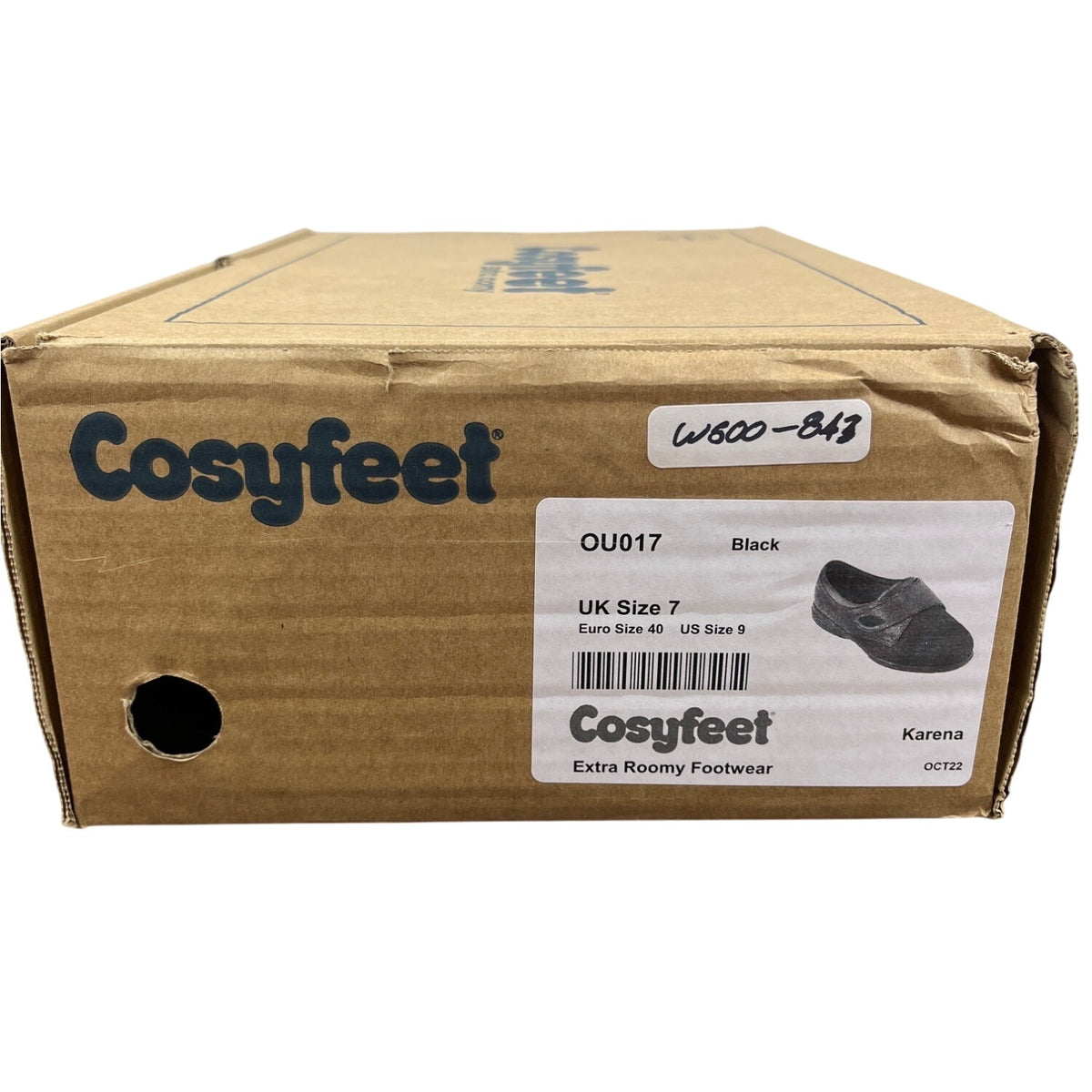 Cosyfeet Women's Black Karena Extra Roomy Toe Shoes Szize 9 - New