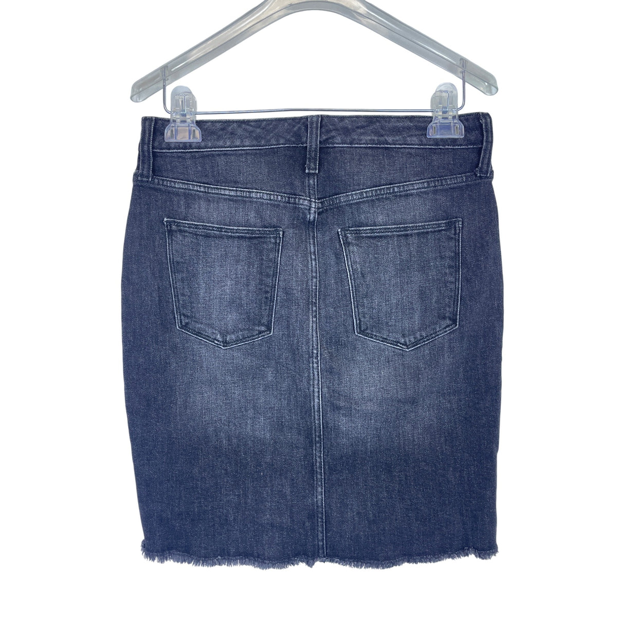 Universal Thread Womens Black Denim Frayed Hem Casual Skirt Size 6/28R