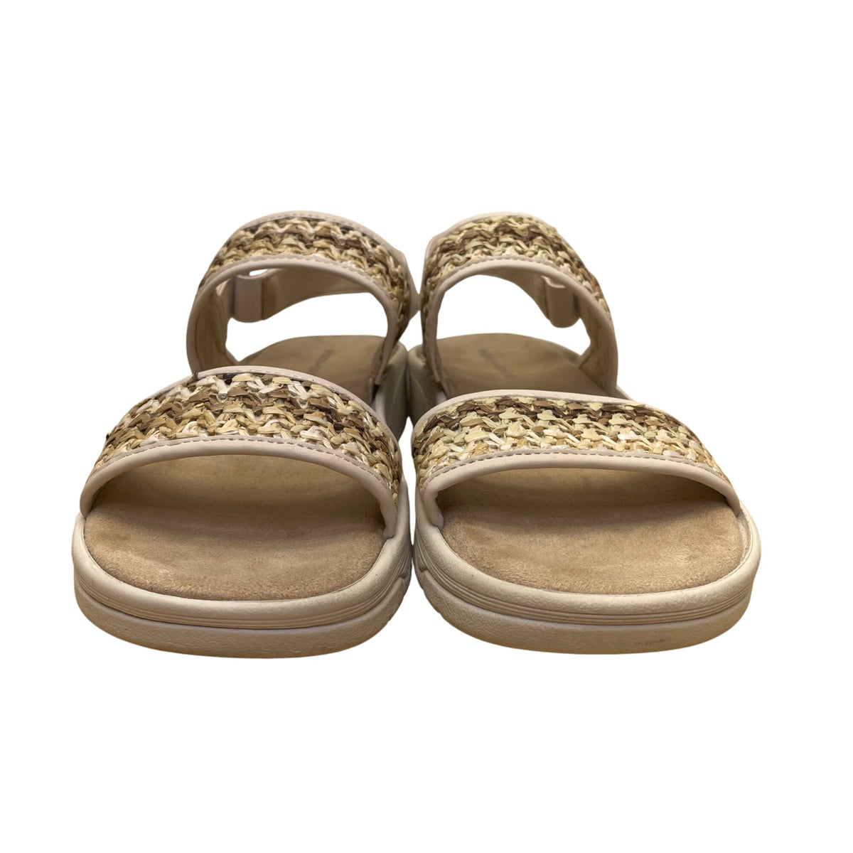 Easy Spirit Women’s Beige Woven Strap Open Toe Seraina Sandals Size 6.5M