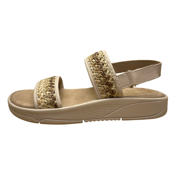 Easy Spirit Women’s Beige Woven Strap Open Toe Seraina Sandals Size 6.5M