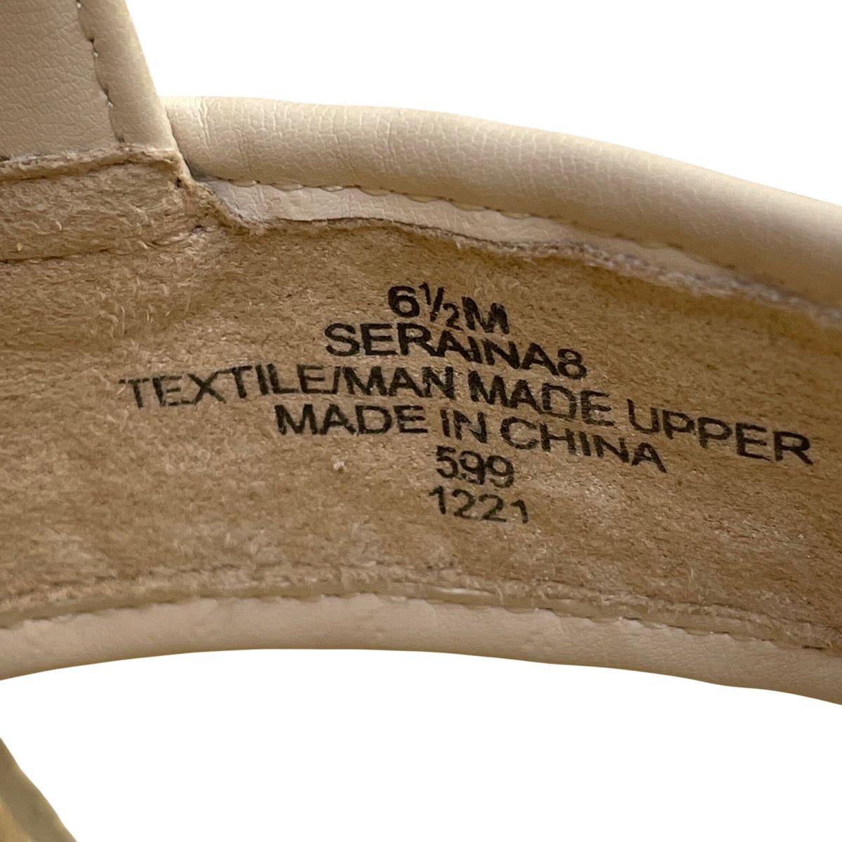 Easy Spirit Women’s Beige Woven Strap Open Toe Seraina Sandals Size 6.5M