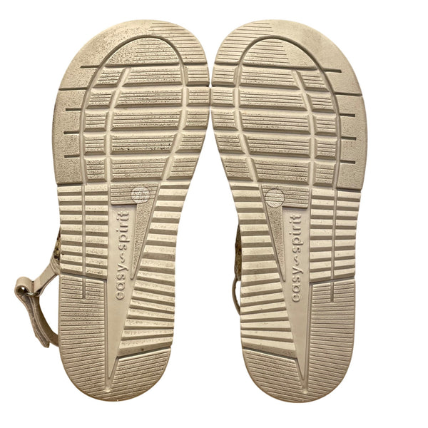 Easy Spirit Women’s Beige Woven Strap Open Toe Seraina Sandals Size 6.5M