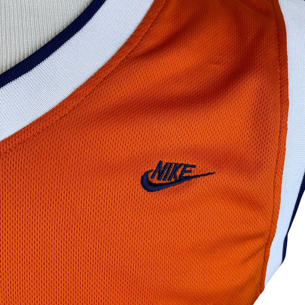 Nike Mens Orange Sleeveless Polyester Syracuse Basketball Jersey Size L