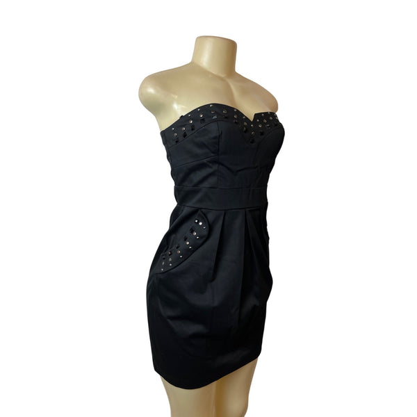 I.N. San Francisco Black Strapless Studded Mini Dress Size 5 - New