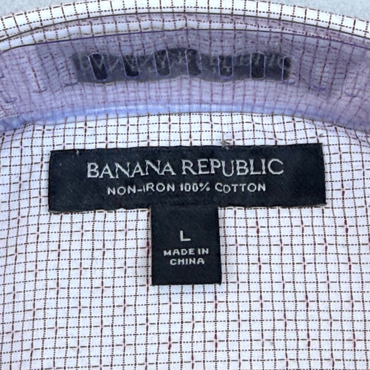 Banana Republic Mens Red Grid Pattern Shirt Non-Iron Button-Up Size L - New