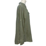 J.Crew Womens Olive Green Button-Down Shirt With Pocket Long Sleeves Size L
