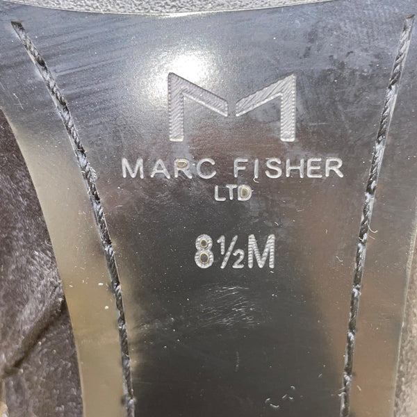 Marc Fisher Womens Black Suede Block Heel Pointed Toe Ankle Boots Size 8.5M