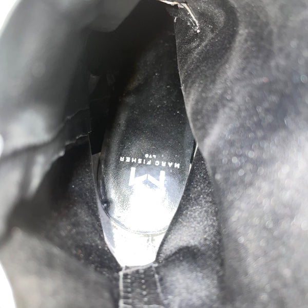 Marc Fisher Womens Black Suede Block Heel Pointed Toe Ankle Boots Size 8.5M