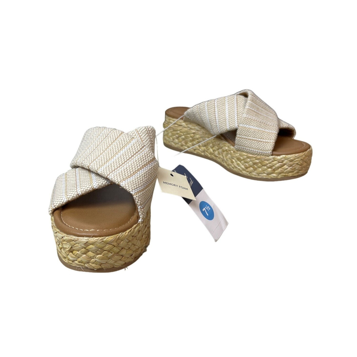 Universal Thread Women's Beige Platform Sandals Sz 7.5 - NWT