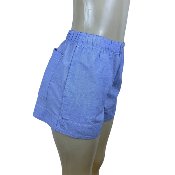 Buck Mason Womens Light Blue Cotton Boxer Shorts Elastic Waist  Size XS
