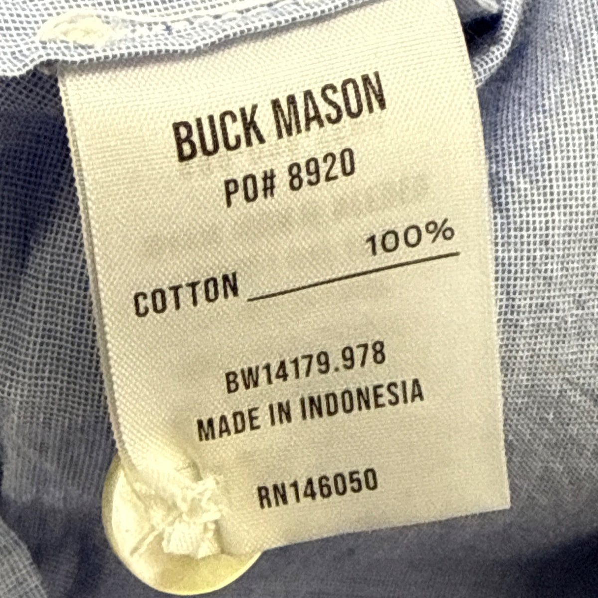 Buck Mason Womens Light Blue Cotton Boxer Shorts Elastic Waist  Size XS