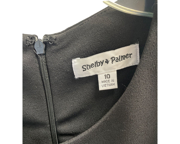 Shelby & Palmer Womens Black Pleated Hem Sleeveless Dress Size 10