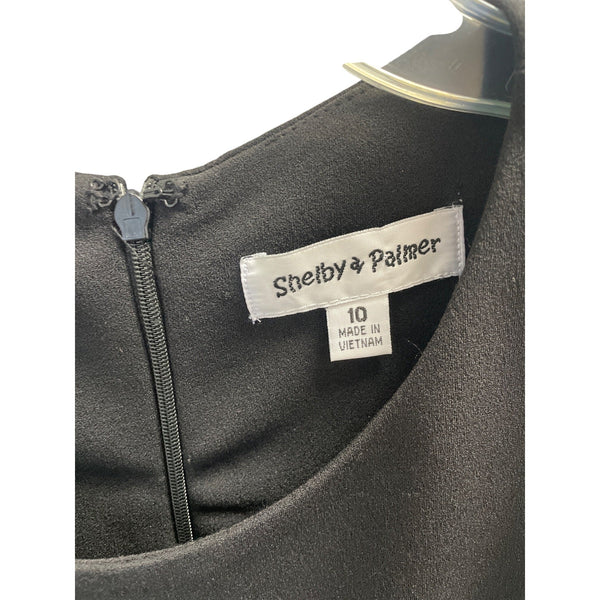 Shelby & Palmer Womens Black Pleated Hem Sleeveless Dress Size 10