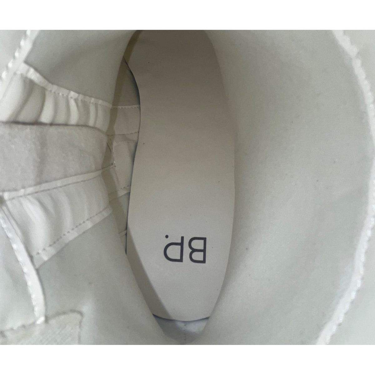 BP Women’s Ivory White PU Leather Platform Chunky Milo Ankle Boots 6.5M