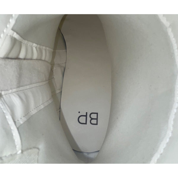 BP Women’s Ivory White PU Leather Platform Chunky Milo Ankle Boots 6.5M