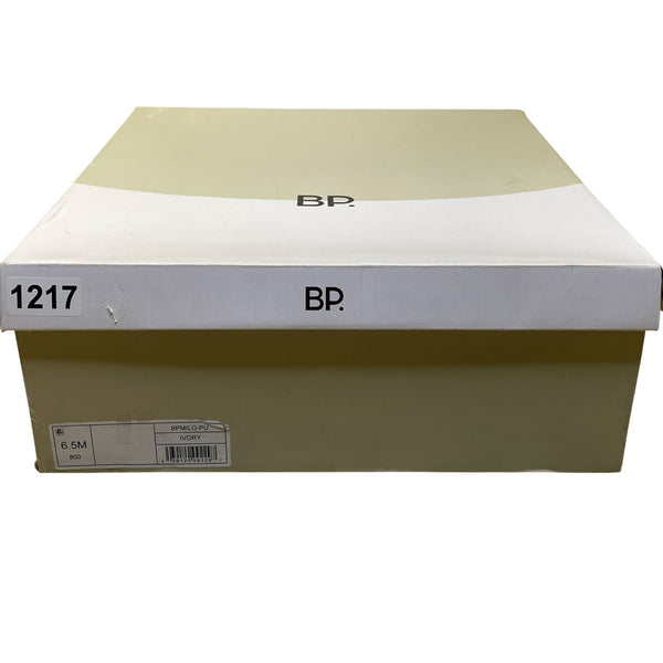 BP Women’s Ivory White PU Leather Platform Chunky Milo Ankle Boots 6.5M