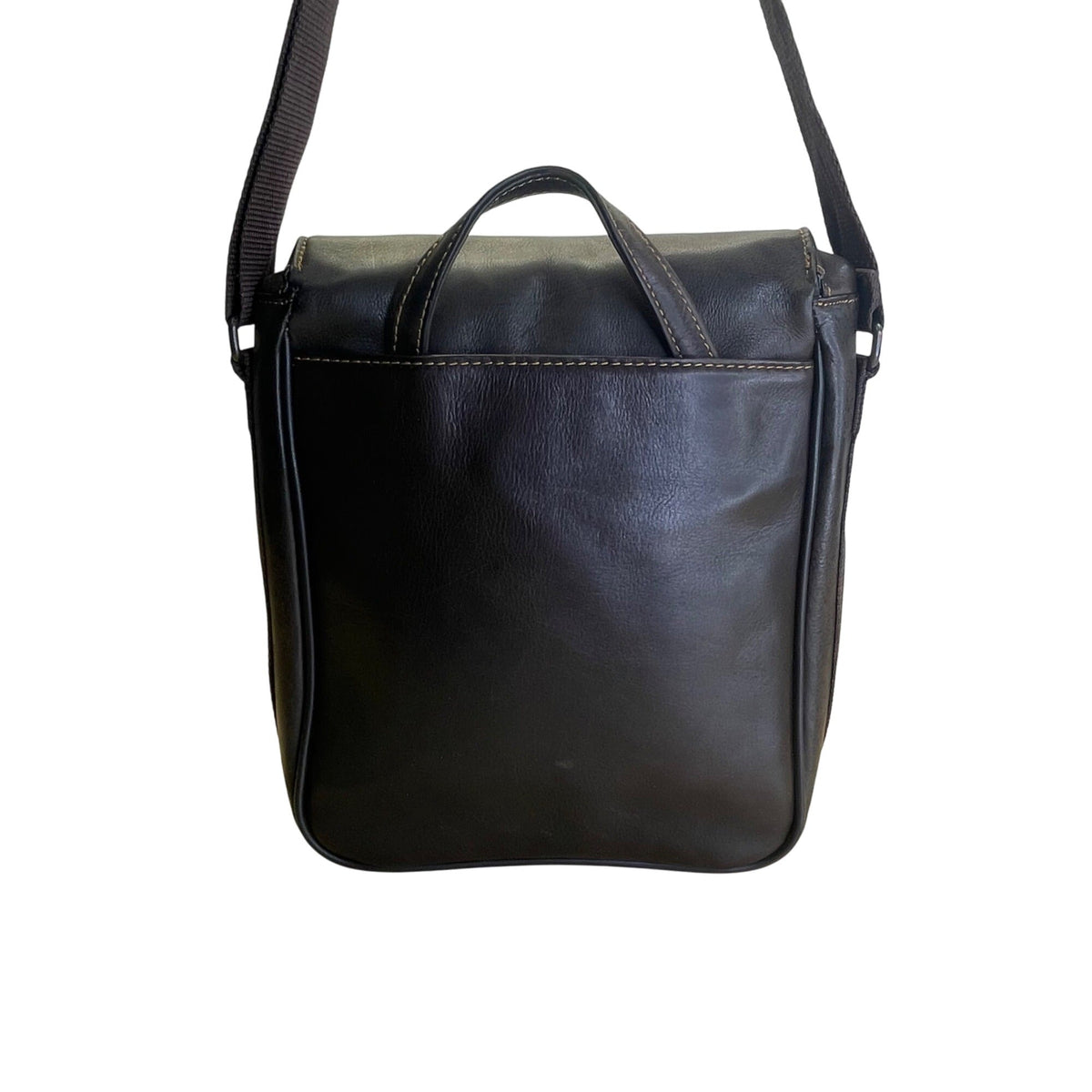 Wilsons Leather Brown Leather With Adjustable Strap & Top Handle Messenger Bag