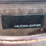 Wilsons Leather Brown Leather With Adjustable Strap & Top Handle Messenger Bag
