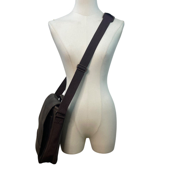 Wilsons Leather Brown Leather With Adjustable Strap & Top Handle Messenger Bag