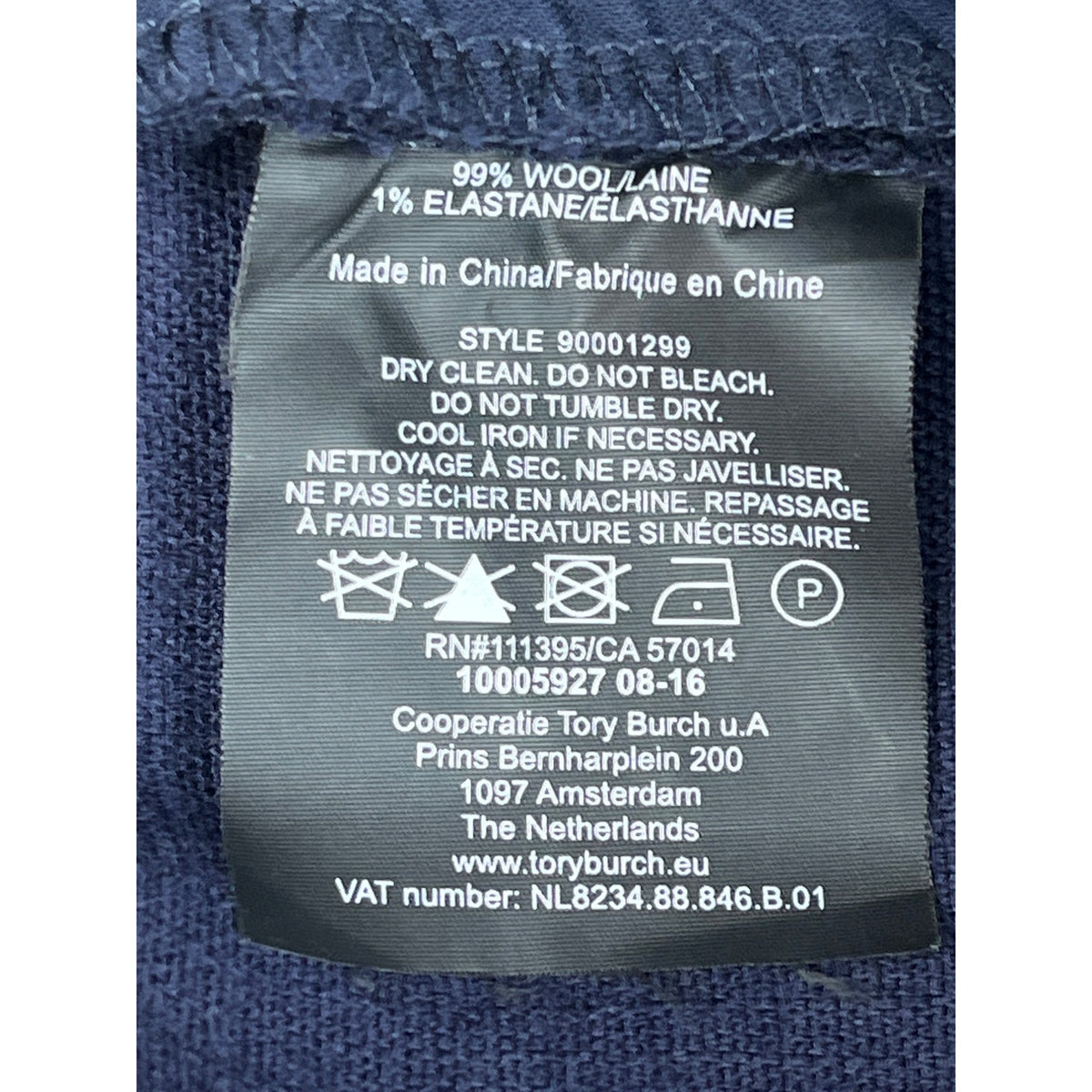 Tory Burch Women's Blue Wool Dress Pants Sz 4