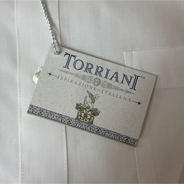Torriani Men's White Buttondown Shirt Sz 32-33 - New