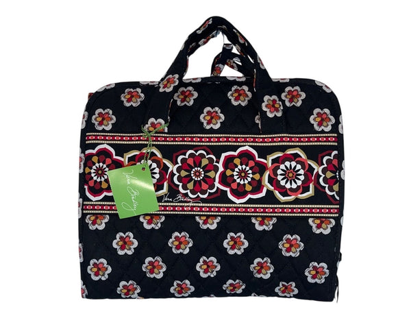 Vera Bradley Women’s Black Floral Hanging Organizer With Clear Pockets Sz M