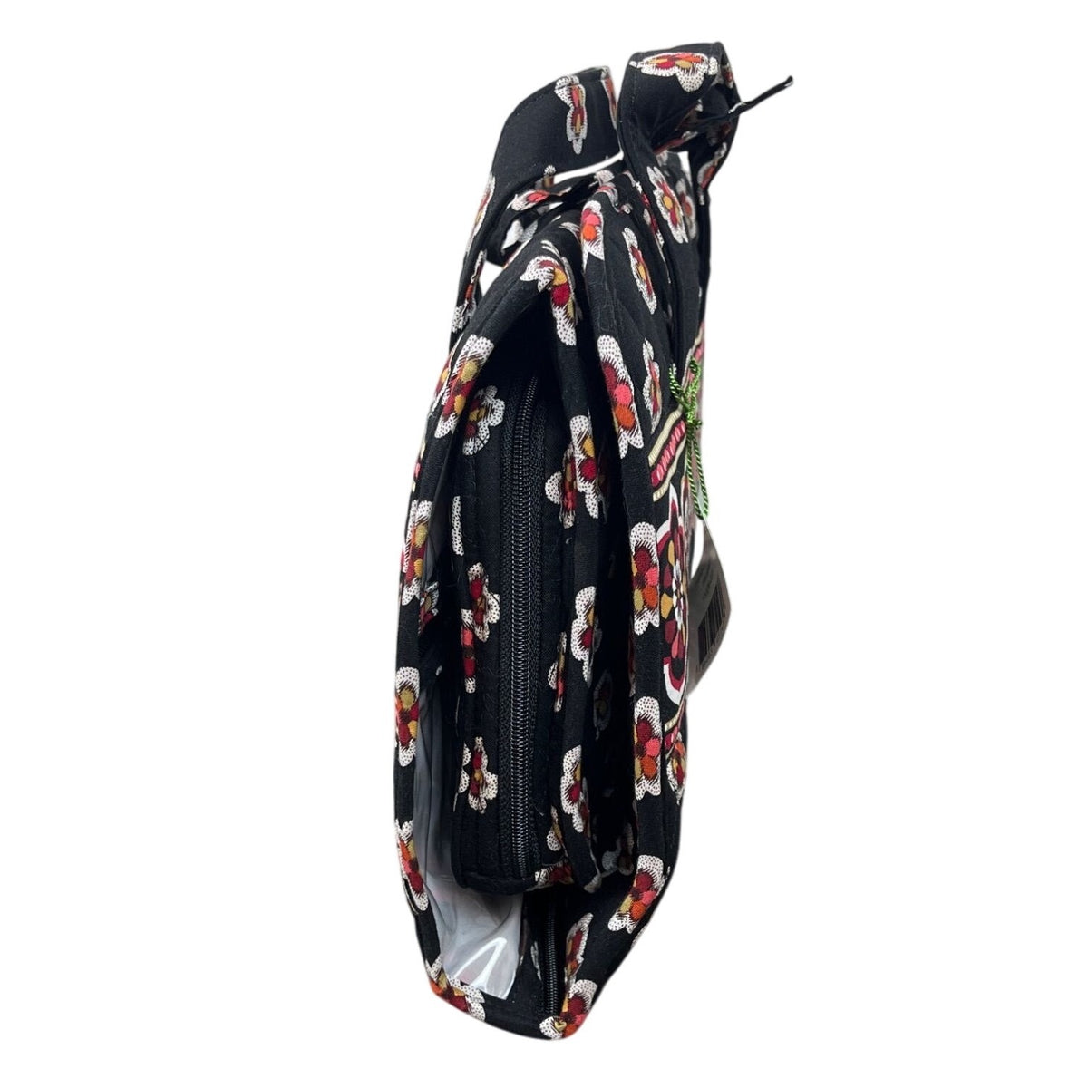 Vera Bradley Women’s Black Floral Hanging Organizer With Clear Pockets Sz M