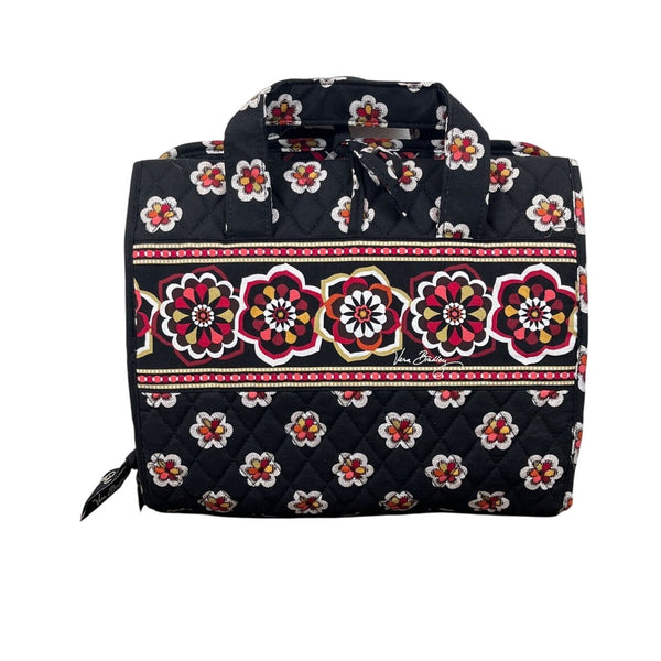 Vera Bradley Women’s Black Floral Hanging Organizer With Clear Pockets Sz M