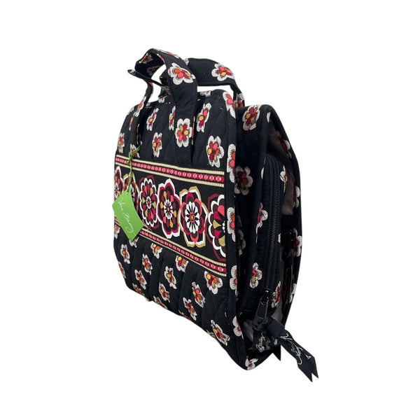 Vera Bradley Women’s Black Floral Hanging Organizer With Clear Pockets Sz M